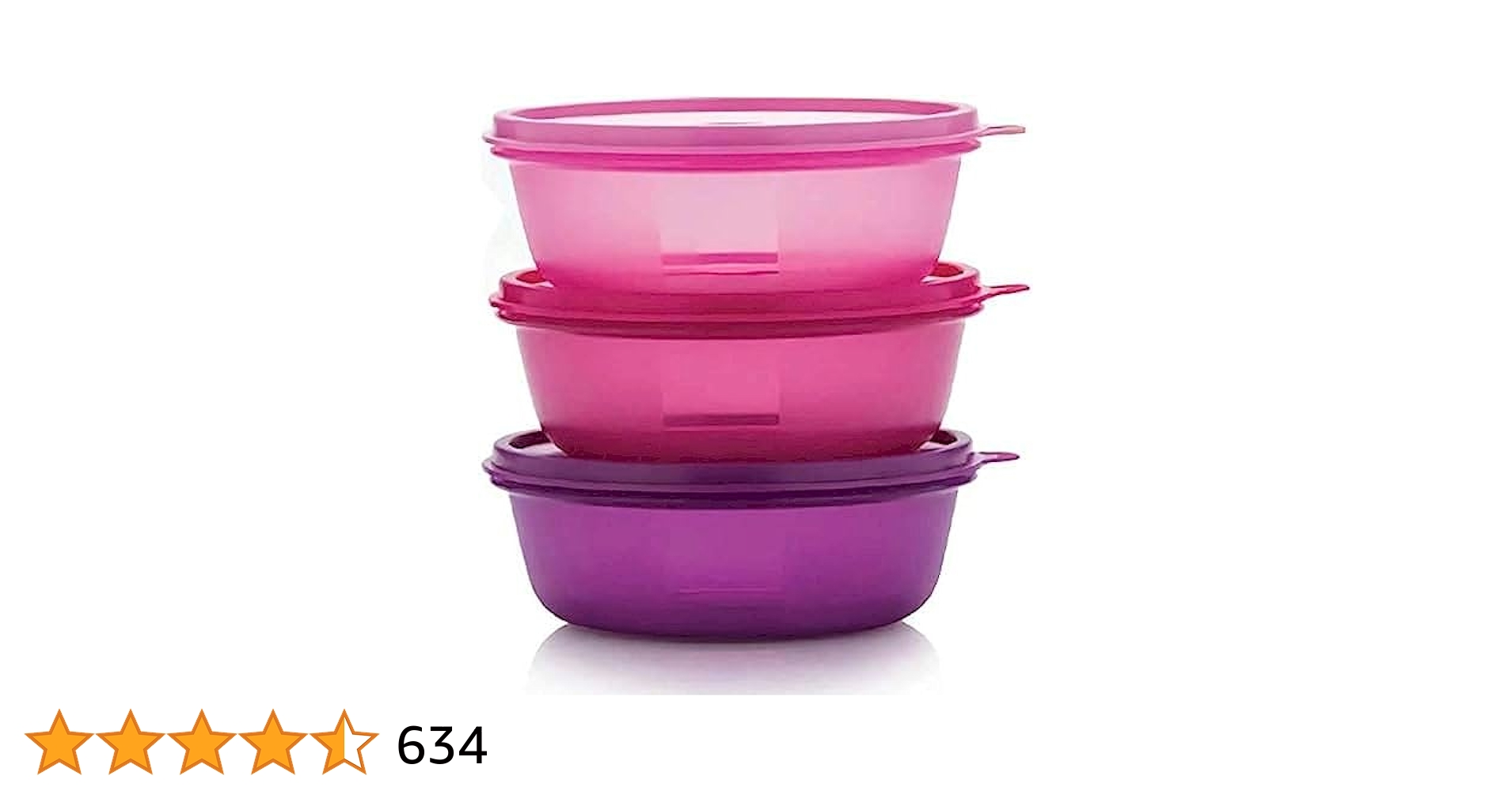 Amazon | Tupperware 残り物ボウルセット 保存食品容器 (600ml x
